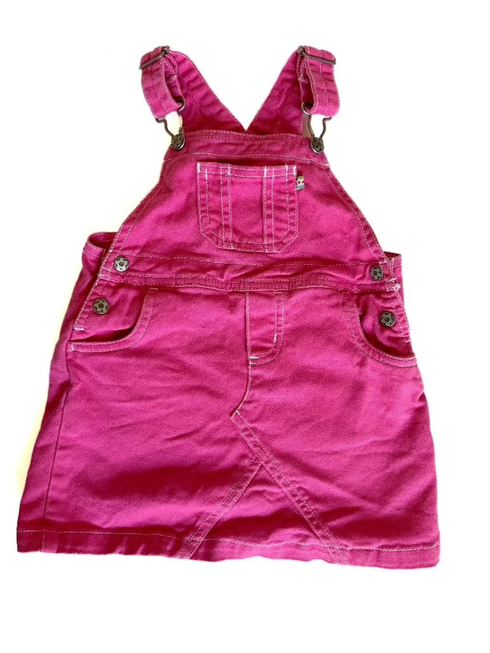Carter's Vestbak Overall Jumper Dress Size 24 M Deep Pink